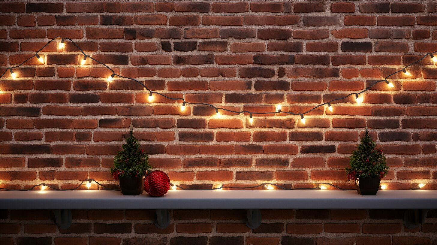 how to hang christmas lights on brick