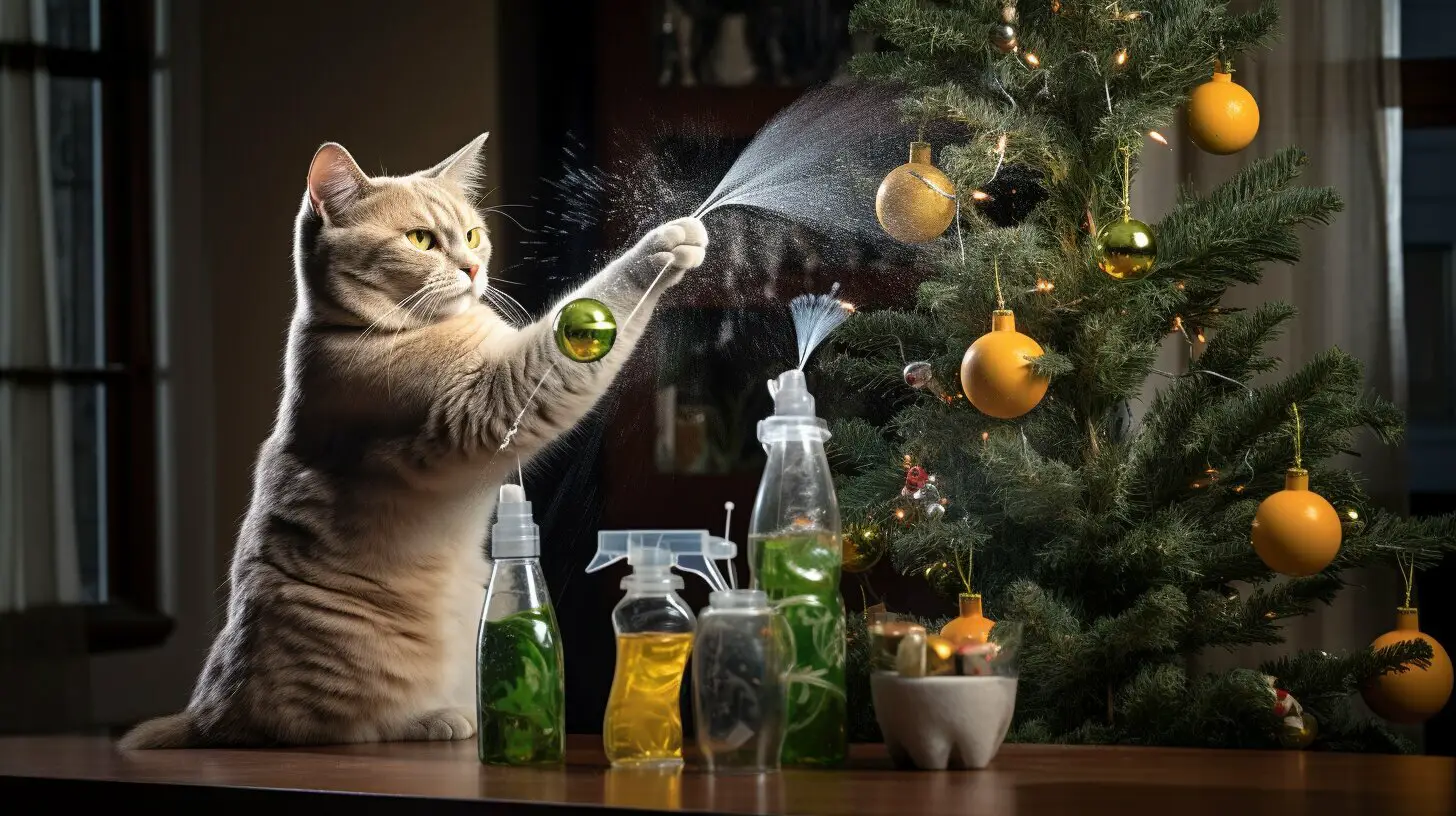 how to keep cats off christmas tree